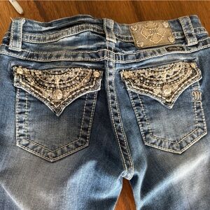 Miss Me Mid-Rise Easy Skinny Blue Denim Jeans Size 27